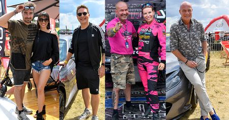 Gwiazdy na torze wyścigowym: Agnieszka Hyży, Jan Kliment, Lenka Kliment, Piotr Zelt