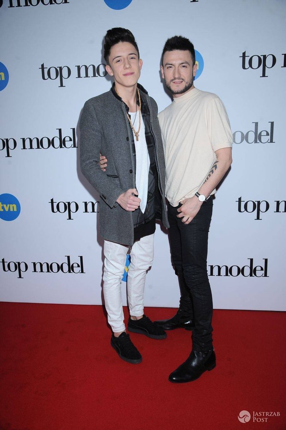 Dawid Kwiatkowski z bratem Michałem na finale Top Model 5