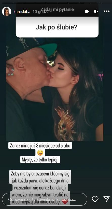 Żona Krzysztofa Skiby o ich małżeństwie (fot. InstaStories)