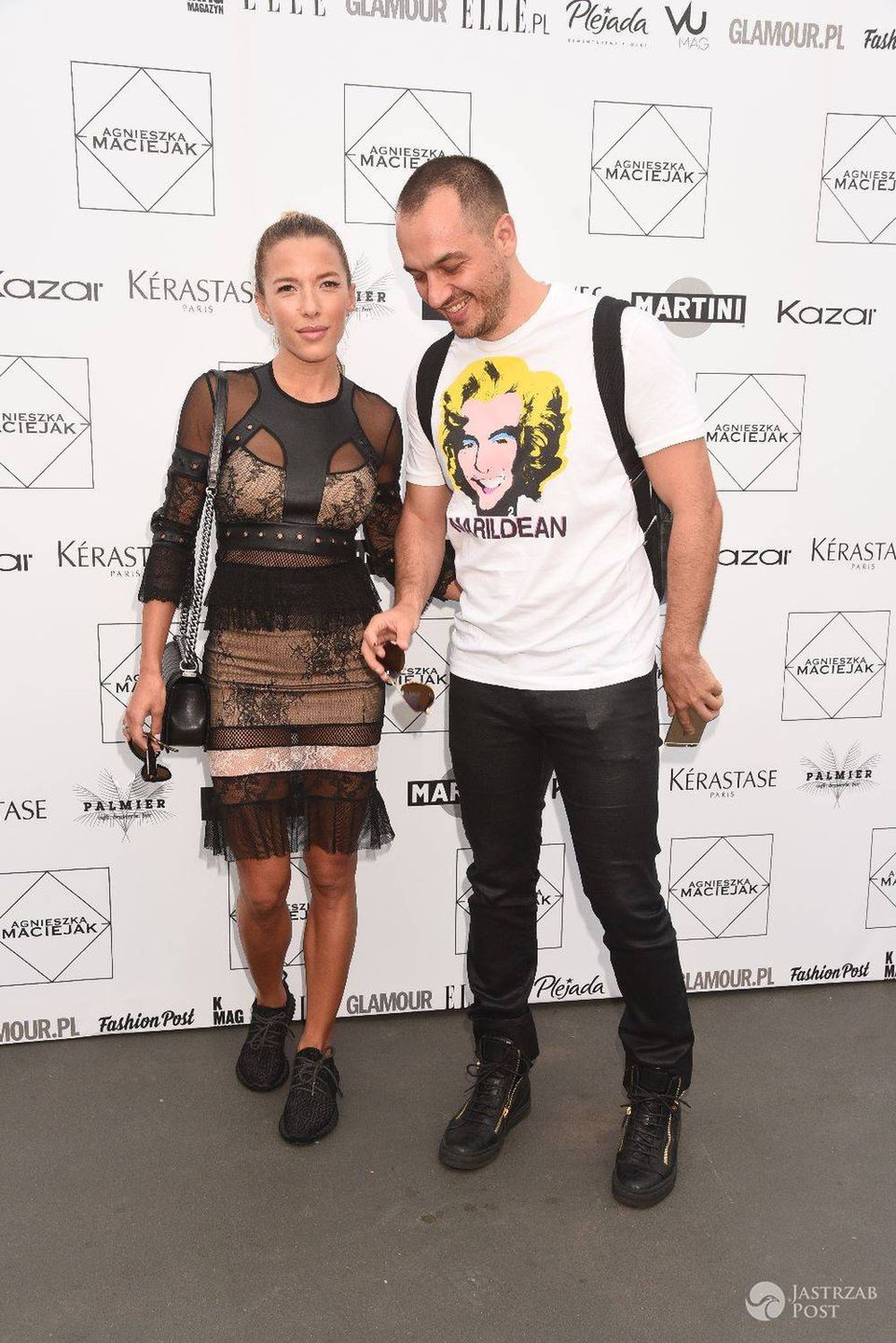 Ewa Chodakowska i Lefteris Kavoukis -  pokaz Agnieszki Maciejak jesień-zima 2016/2017. Stylizacja. Zdjęcia