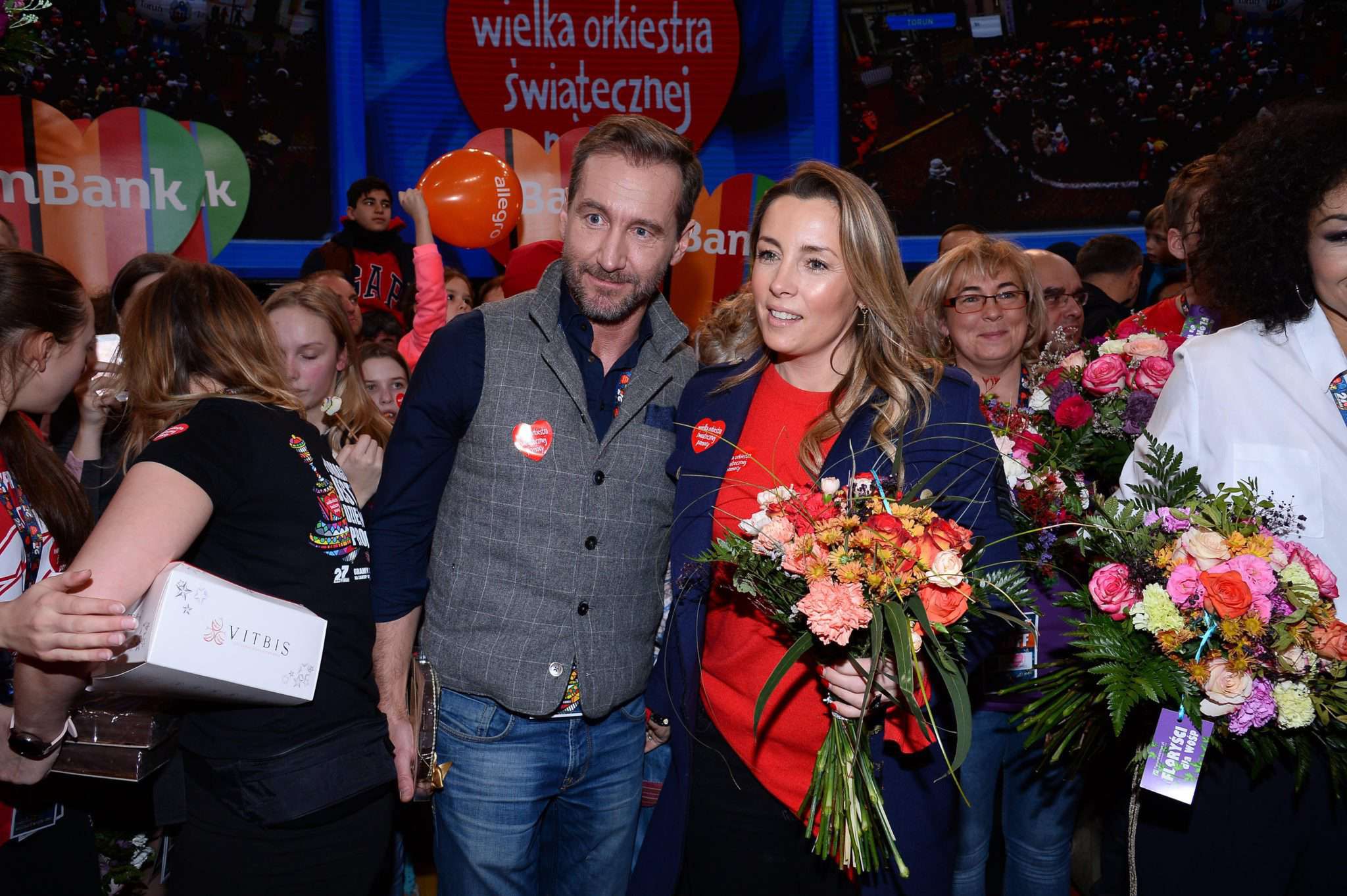 Piotr Kraśko i Karolina Ferenstein-Kraśko - finał WOŚP 2019 w Warszawie