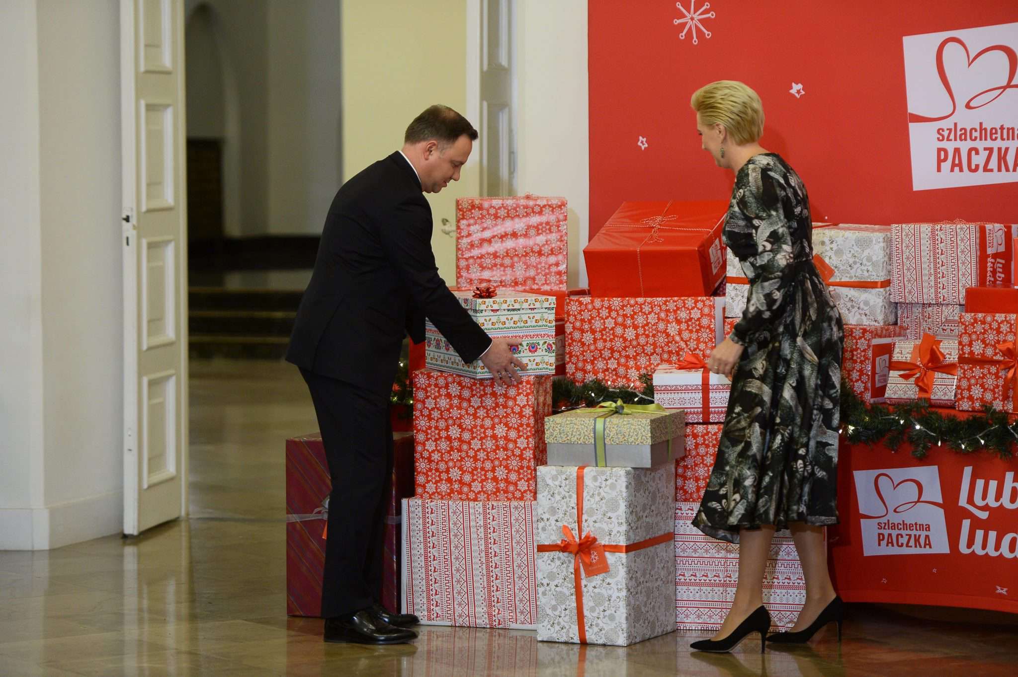 Agata Duda i Andrzej Duda - Szlachetna Paczka 2018
