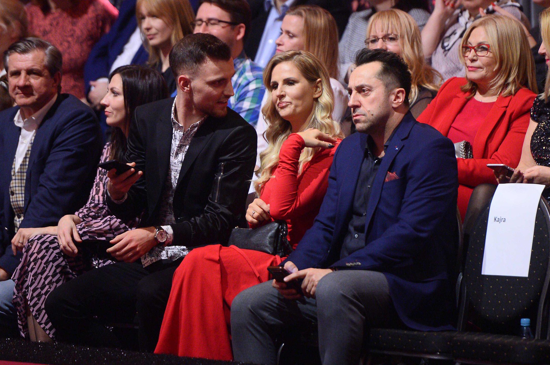 Dominika Tajner i Wojtek Jeschke na widowni Tańca z Gwiazdami