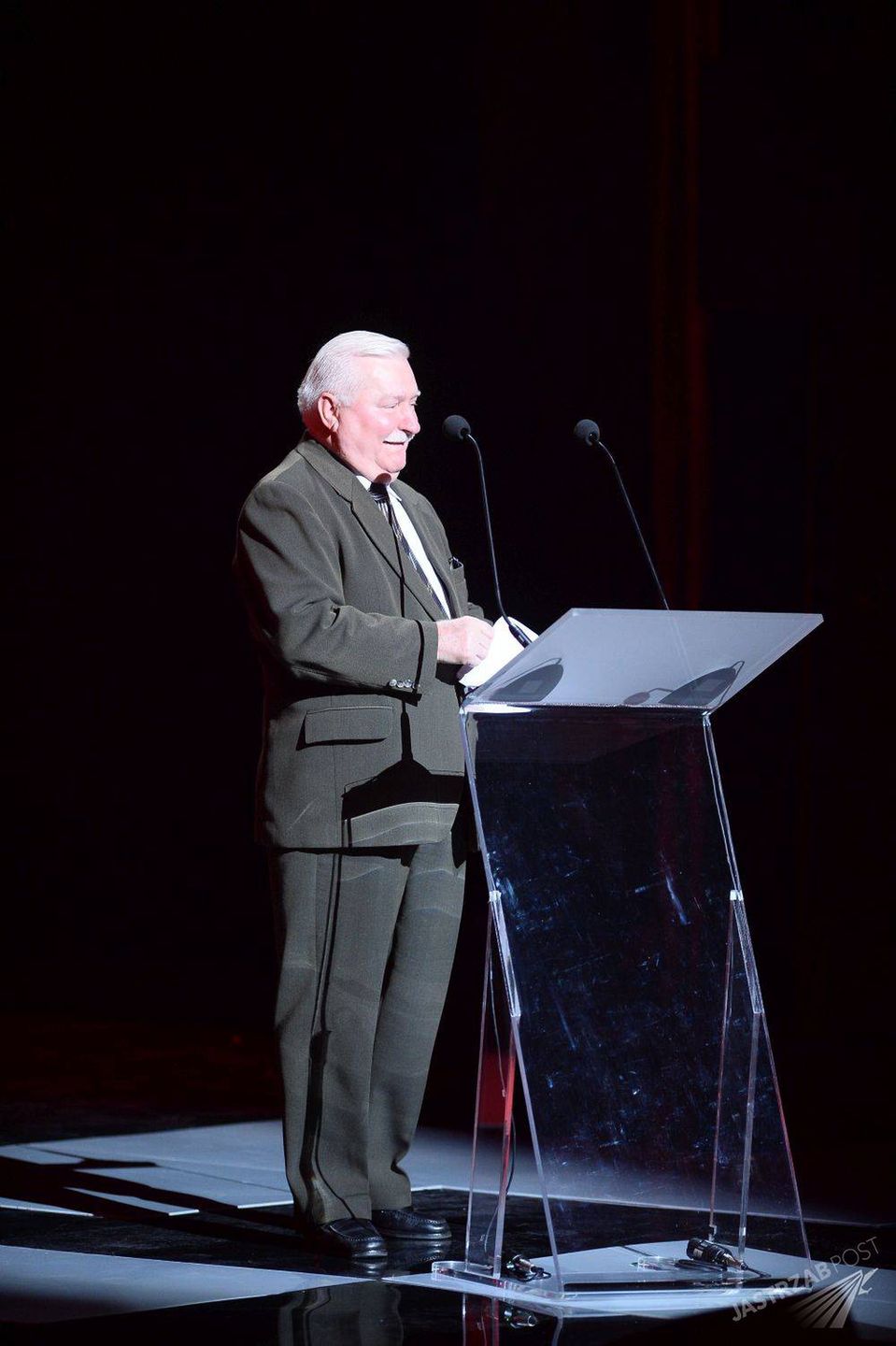 Lech Wałęsa na gali "Polacy z Werwą" 2015