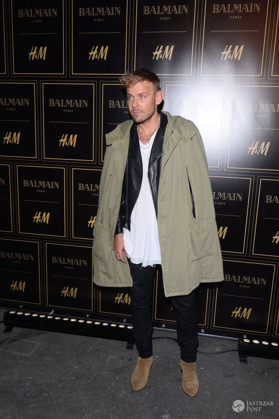 Dawid Woliński na pokazie Balmain dla H&M