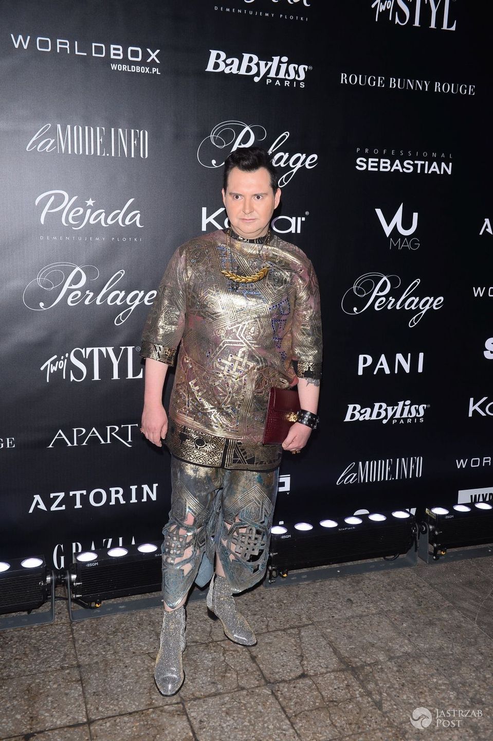 Michał Witkowski na pokazie Roberta Kupisza - zima 2016/17
