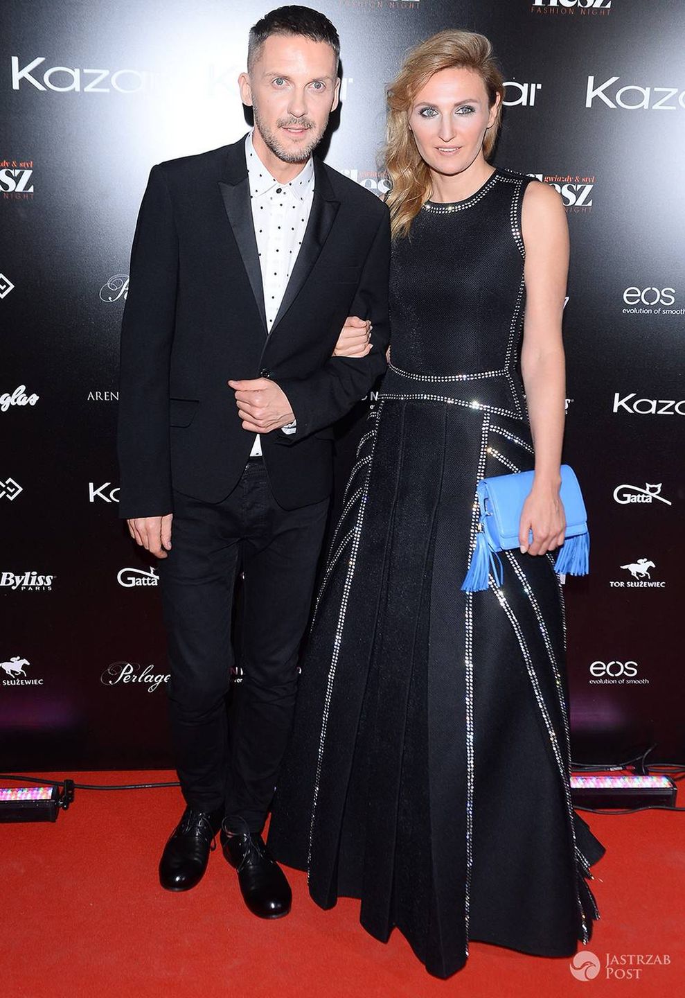 Reni Jusis i Mariusz Przybylski - Flesz Fashion Night 2016, pokaz kolekcji Kazar jesień/zima 2016