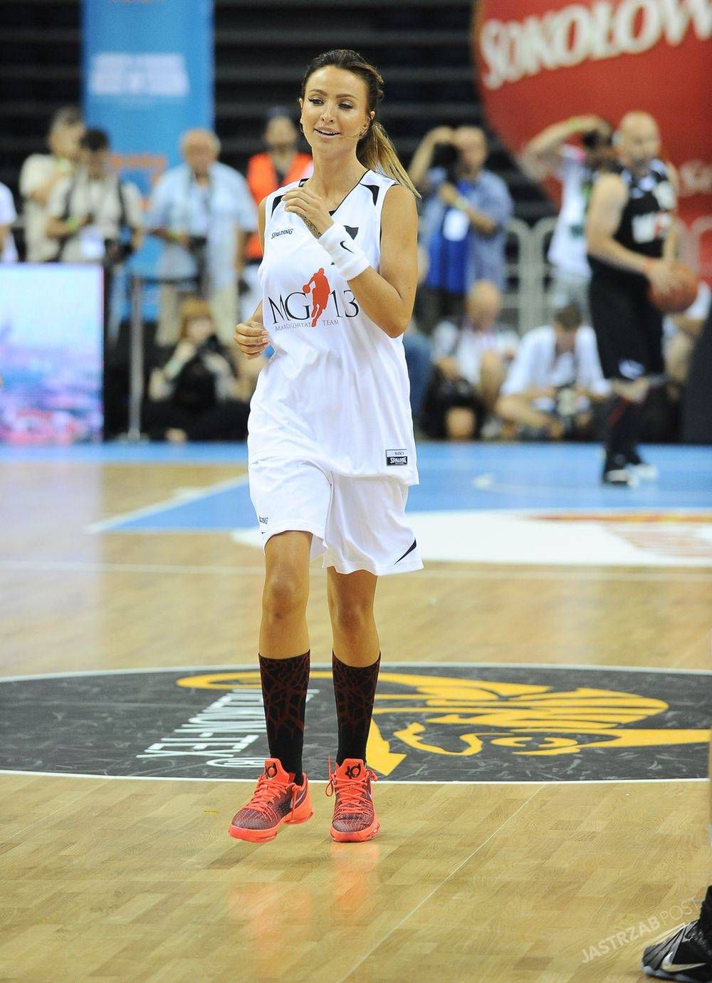 Monika Pietrasińska na meczu Gortat vs Wojsko Polskie 
Fot. ons