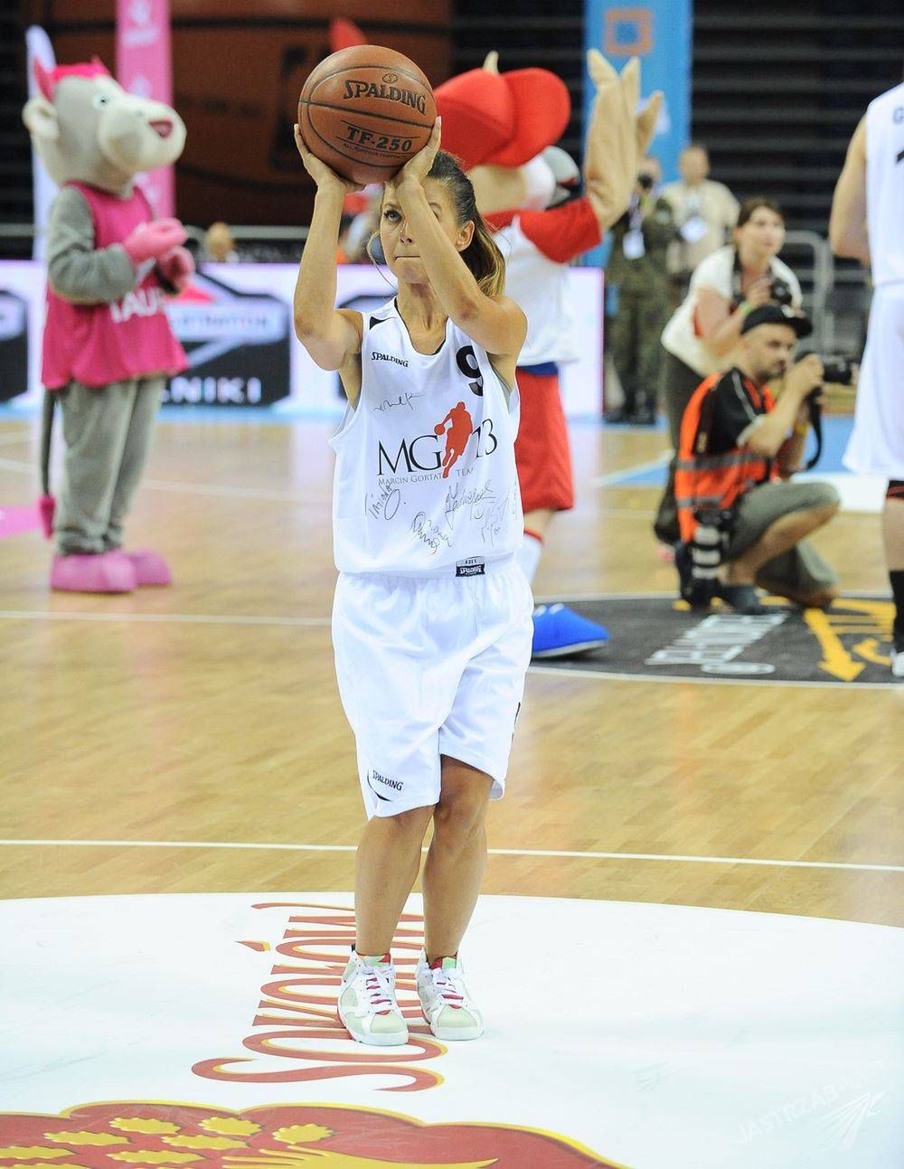 Anna Lewandowska na meczu Gortat vs. Wojsko Polskie
Fot. ons