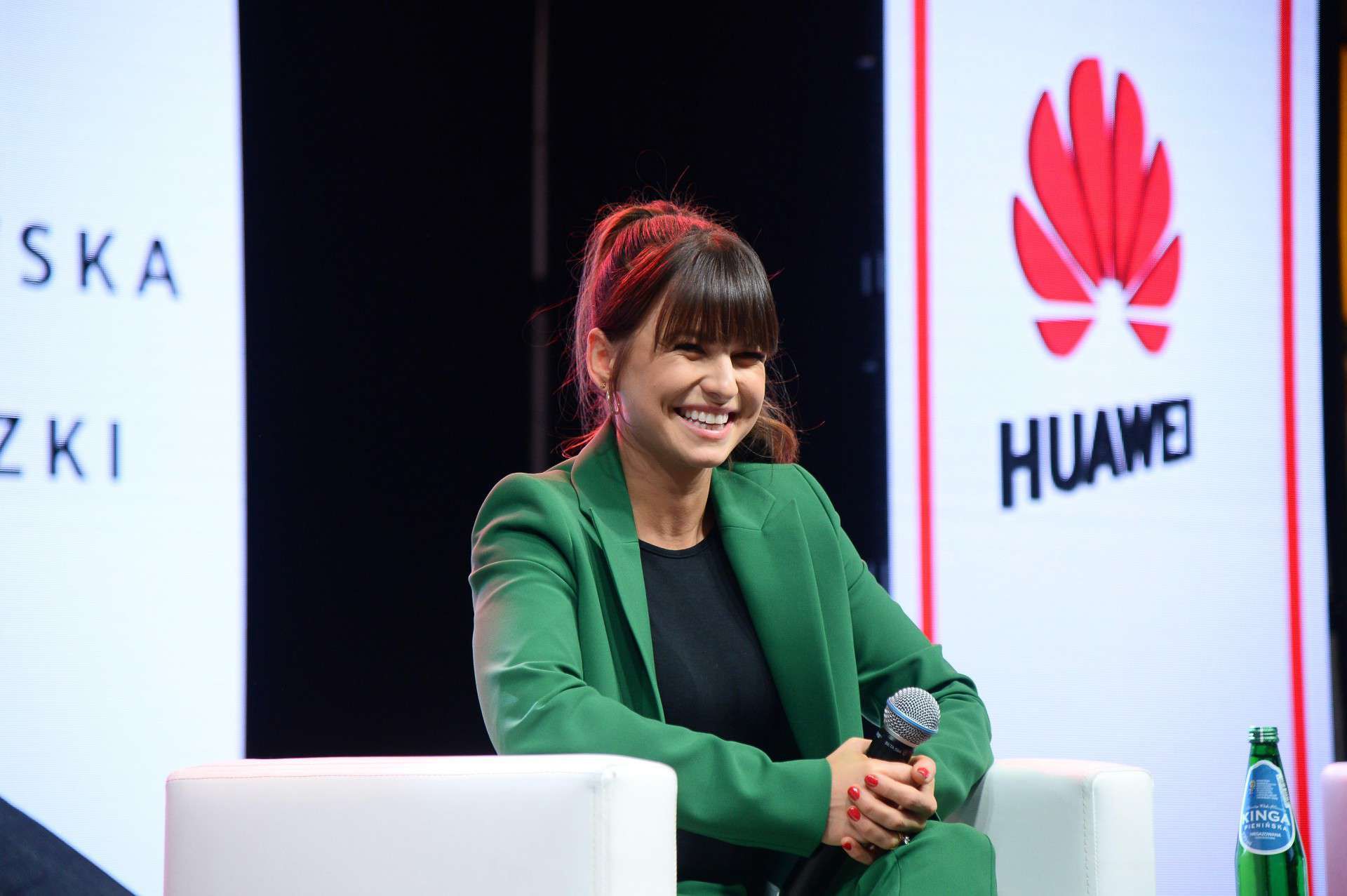 Anna Lewandowska na otwarciu sklepu Huawei w Warszawie
