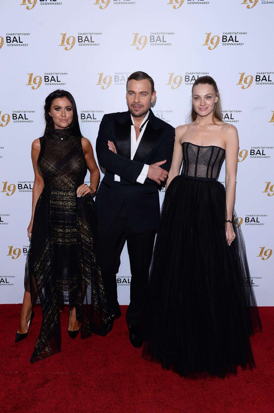 Dawid Woliński i Anna Jagodzińska (po prawej) – Bal Dziennikarzy 2019