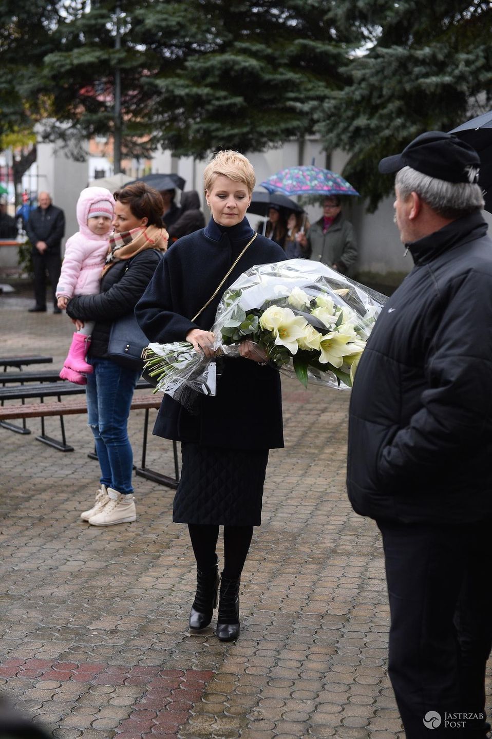 Małgorzata Kożuchowska - pogrzeb Witolda Pyrkosza