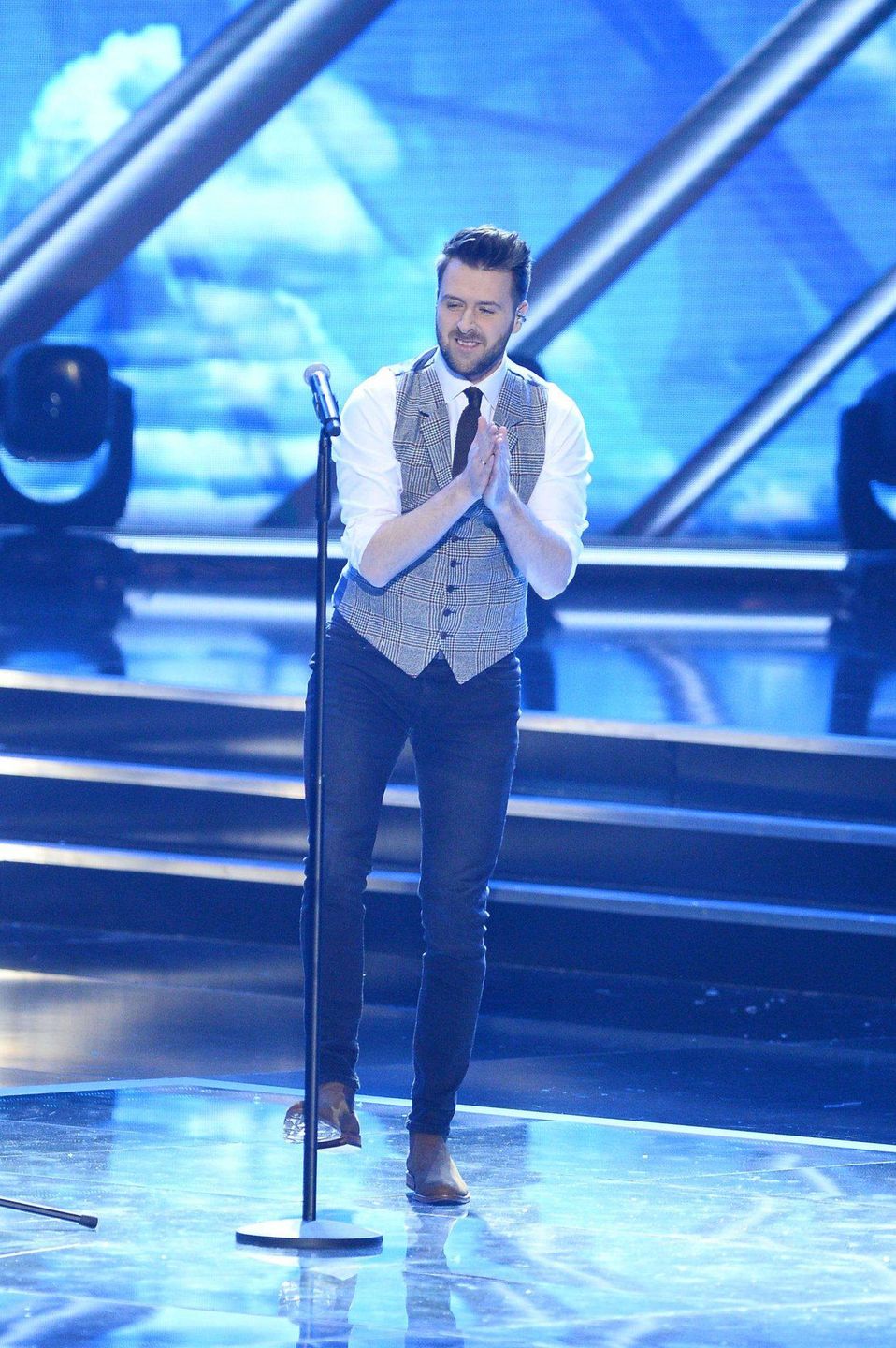 Grzegorz Hyży na gali finałowej Miss Polski 2016