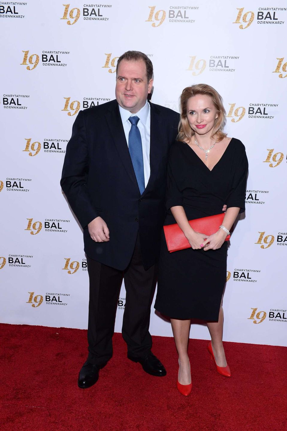 Paweł Piskorski z partnerką - Bal Dziennikarzy 2019