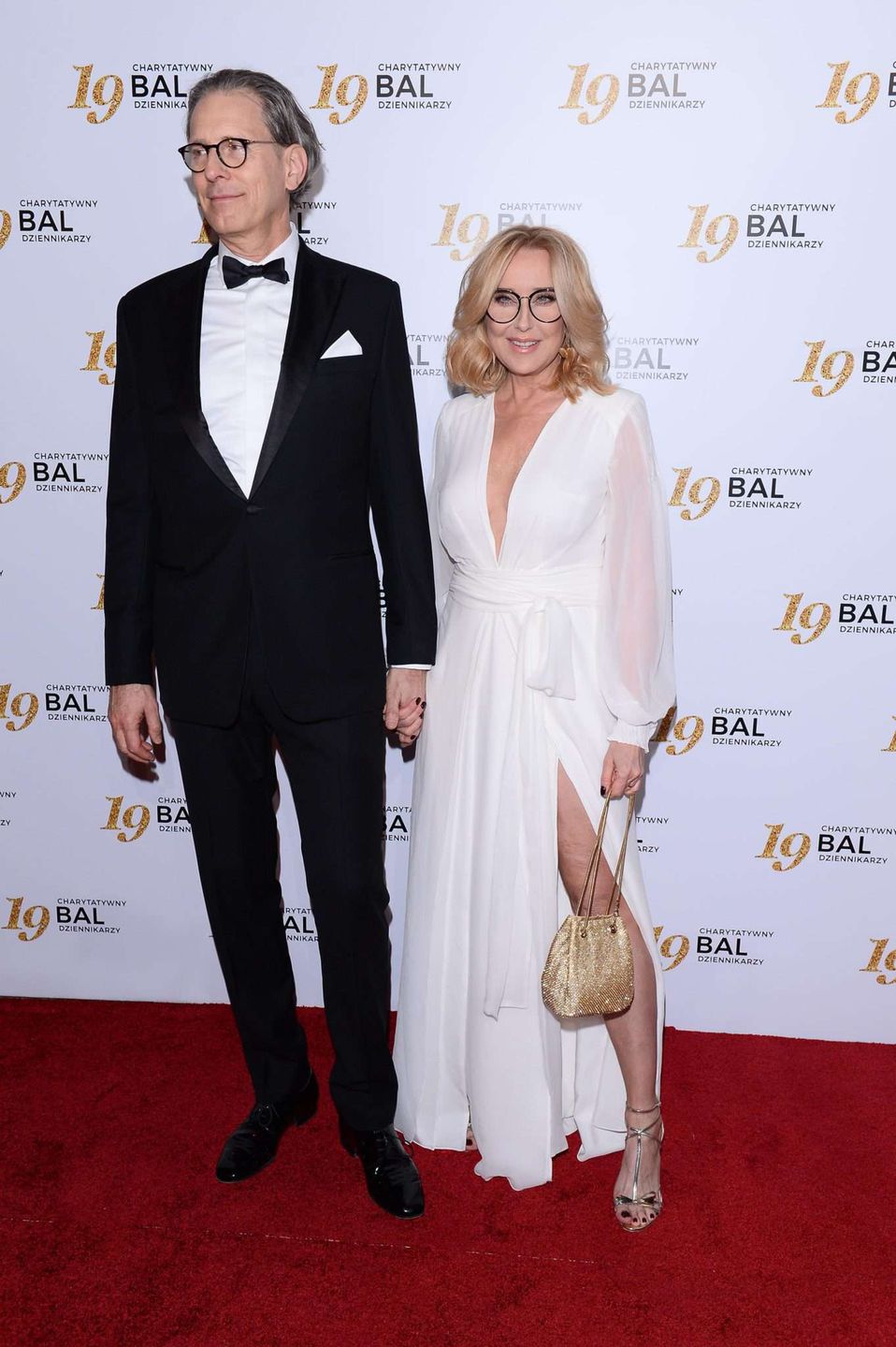 Agata Młynarska z partnerem - Bal Dziennikarzy 2019