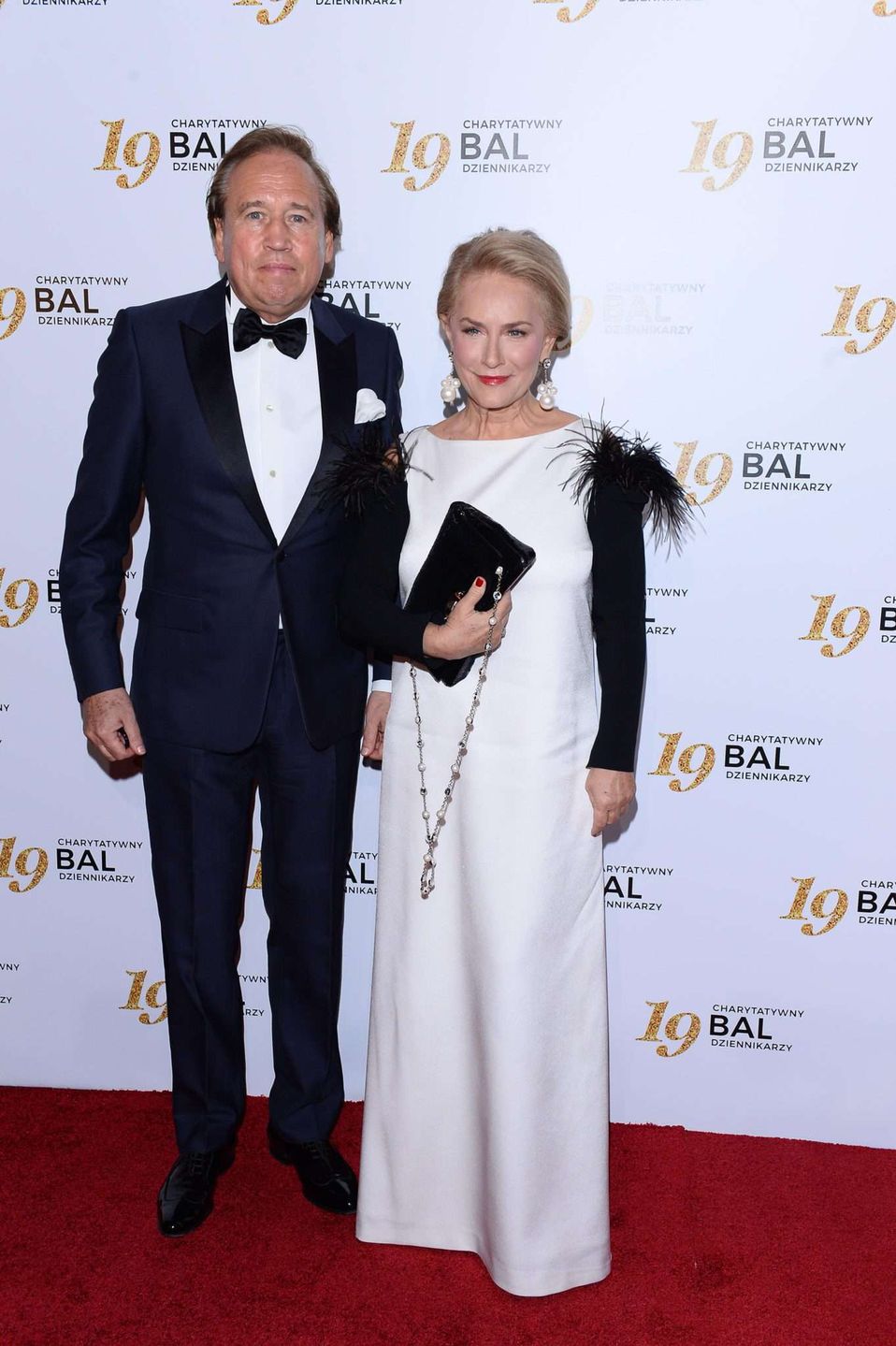 Dorota Soszyńska z partnerem - Bal Dziennikarzy 2019