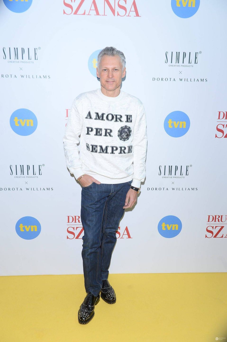 Robert Kozyra na pokazie kolekcji Doroty Williams dla Simple CP