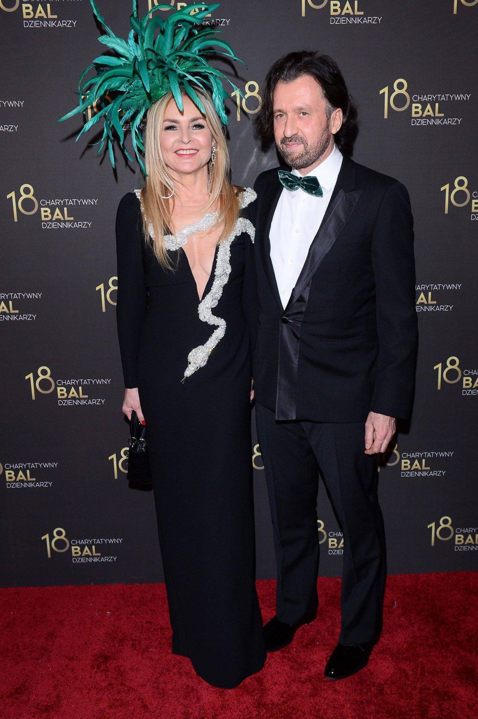 Monika Olejnik i Tomasz Ziółkowski - Bal Dziennikarzy 2018, kreacja: Paprocki&Brzozowski