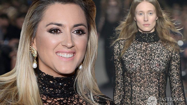 Sukienka: Paprocki & Brzozowski, Karolina Szostak, ramówka Polsatu wiosna 2016 (fot. ONS)