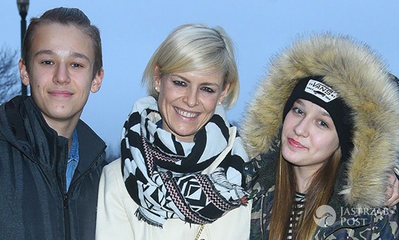 Marta Wiśniewska z dziećmi Xavierem i Fabienne