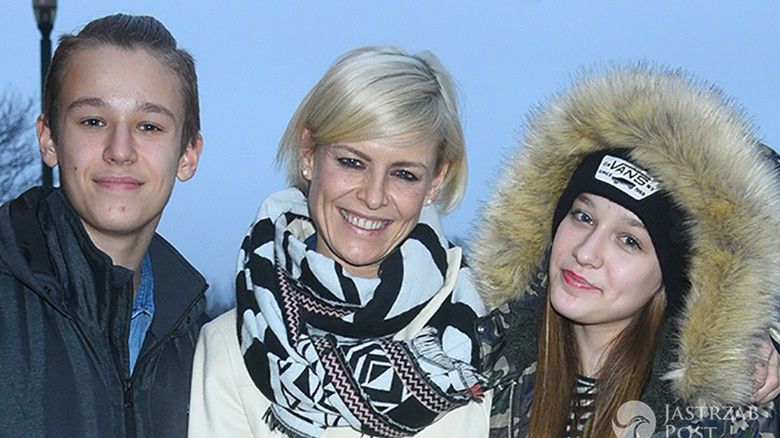Marta Wiśniewska z dziećmi Xavierem i Fabienne