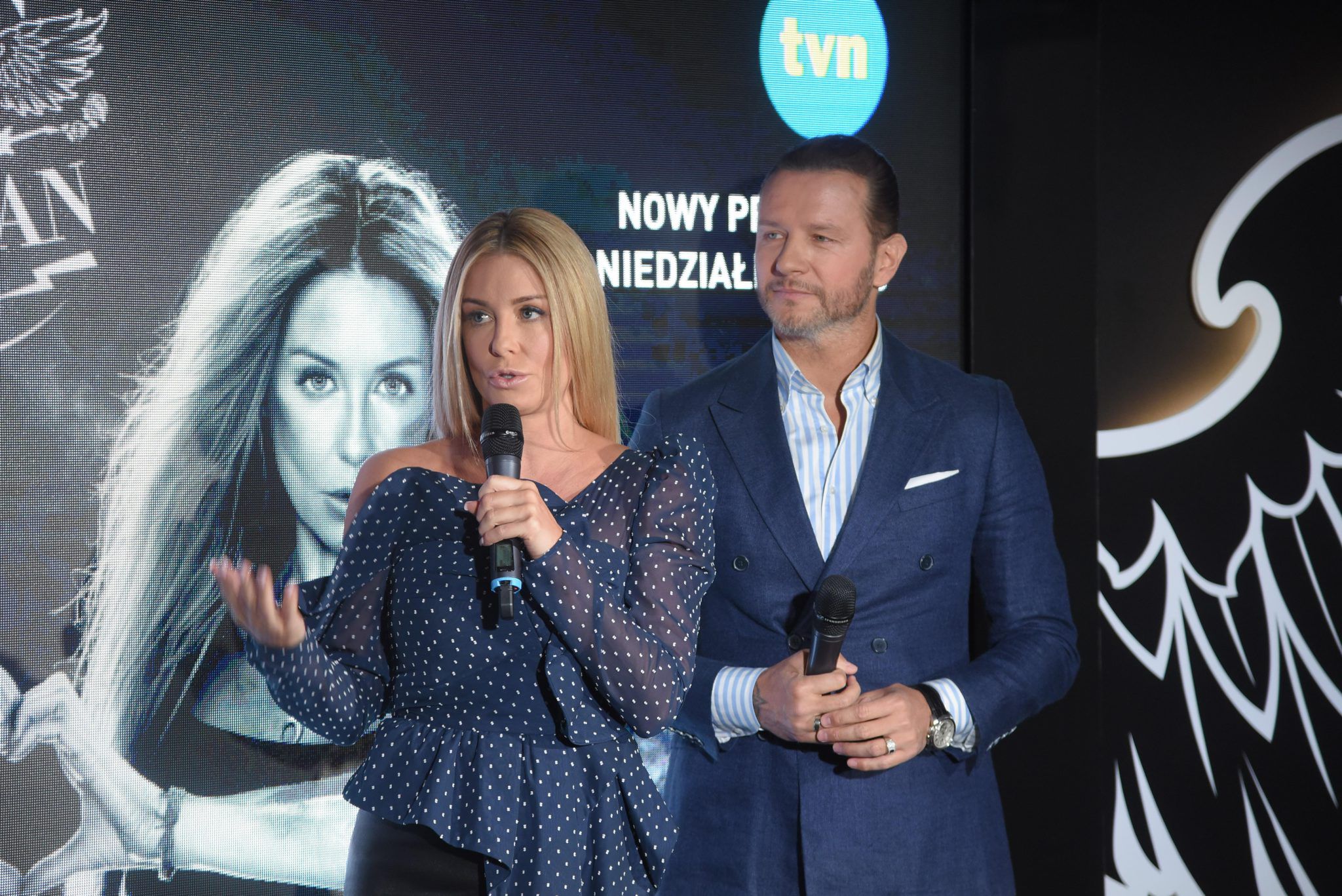 Małgorzata Rozenek i Radosław Majdan - konferencja prasowa programu "Iron Majdan"