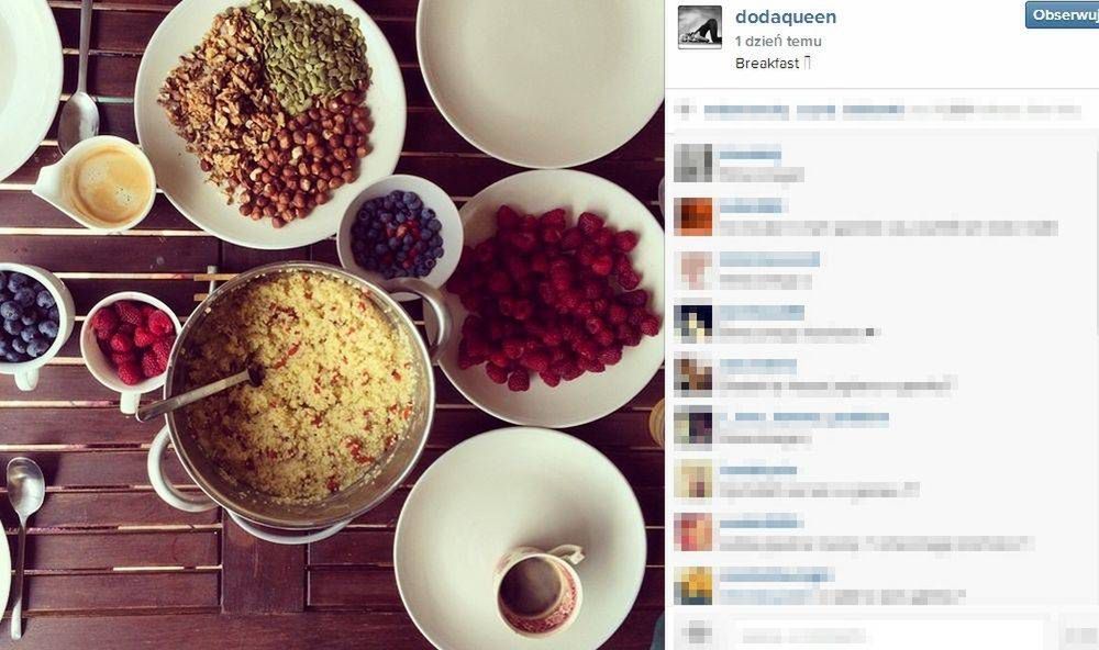 śniadanie Dody zdjęcie: Instagram