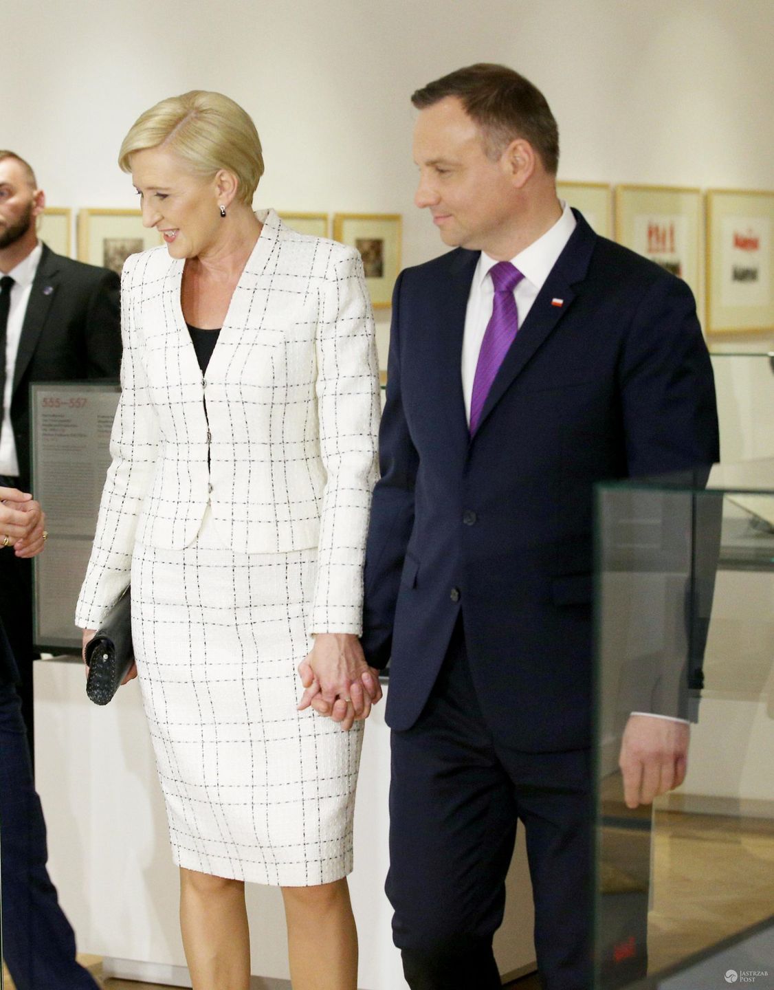 Andrzej Duda z żoną Agatą Kornhauser-Duda w Muzeum Narodowym w Krakowie na otwarciu wystawy Dziedzictwo
