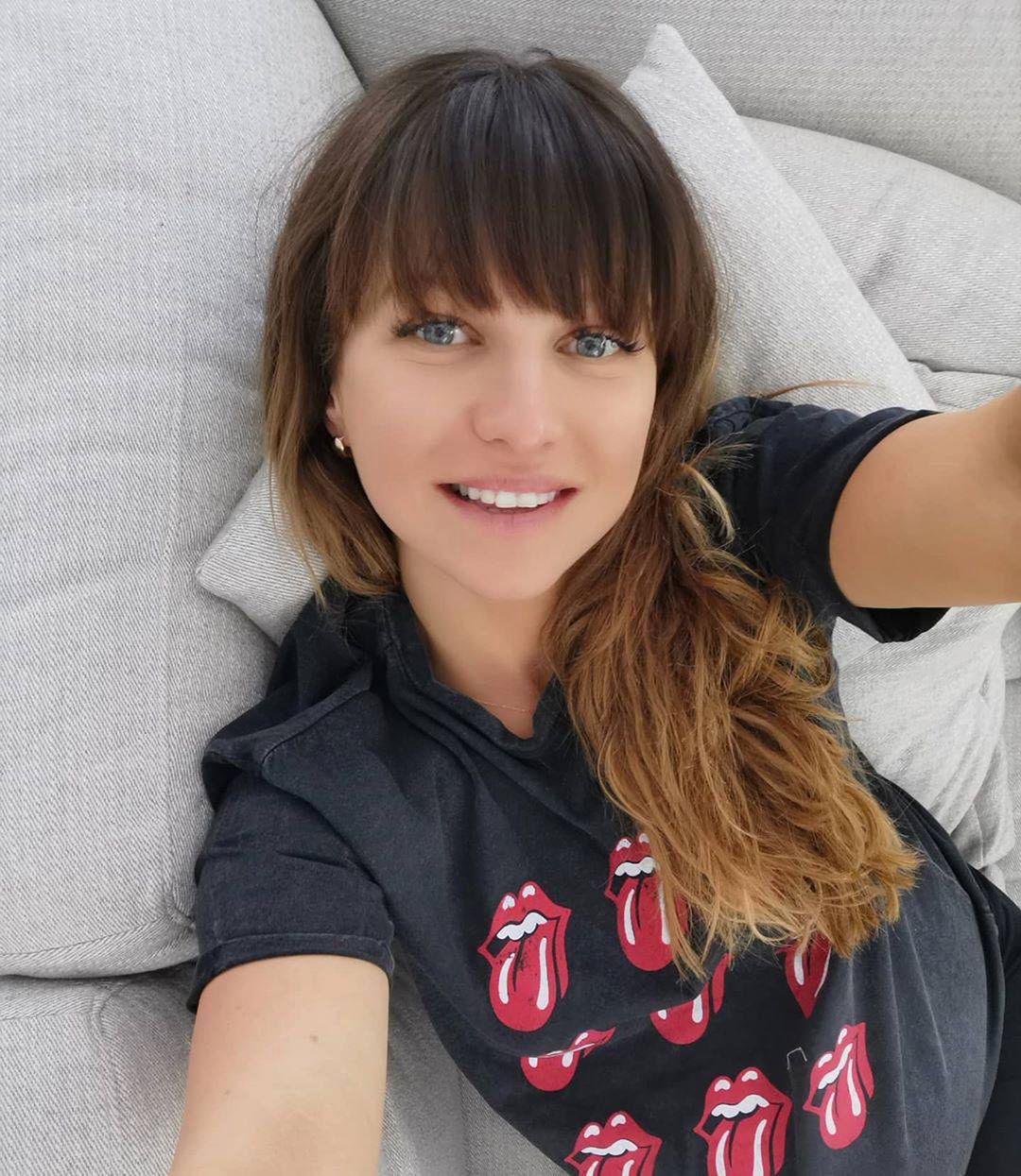 Anna Lewandowska z dużym brzuchem