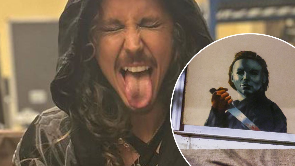 Michał Szpak i Michael Myers z filmu (fot. Instagram i GettyImages)