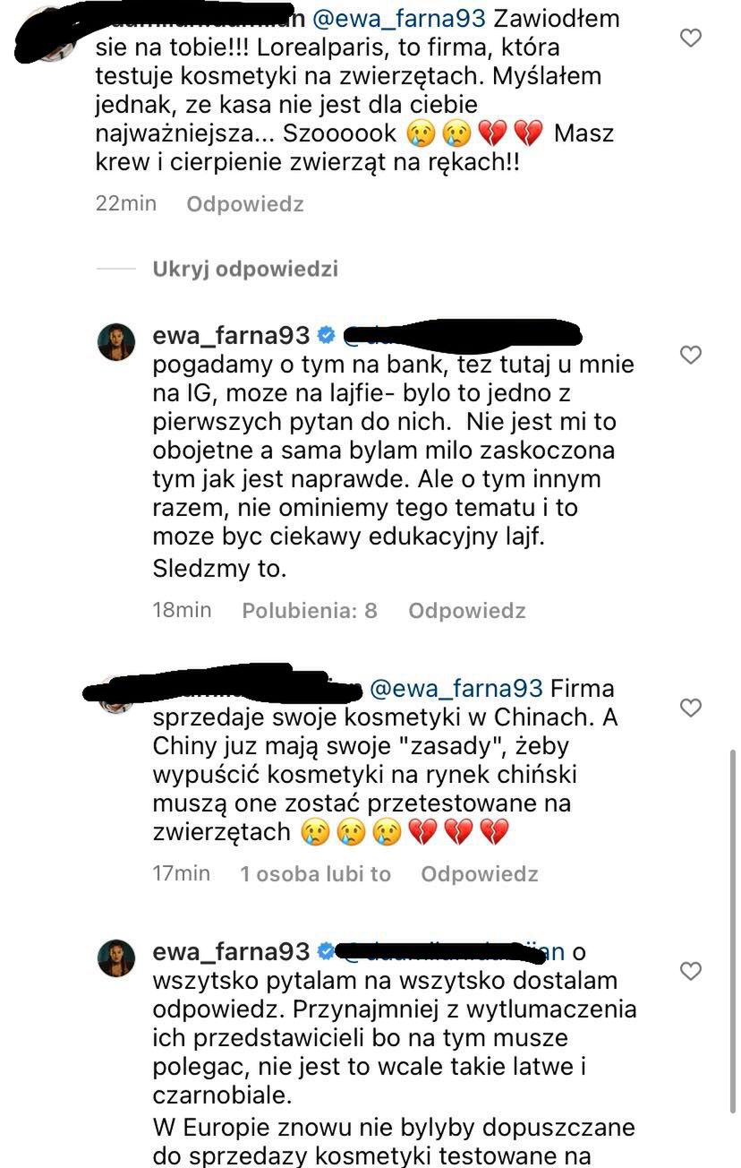 Ewa Farna odpowiada na krytykę