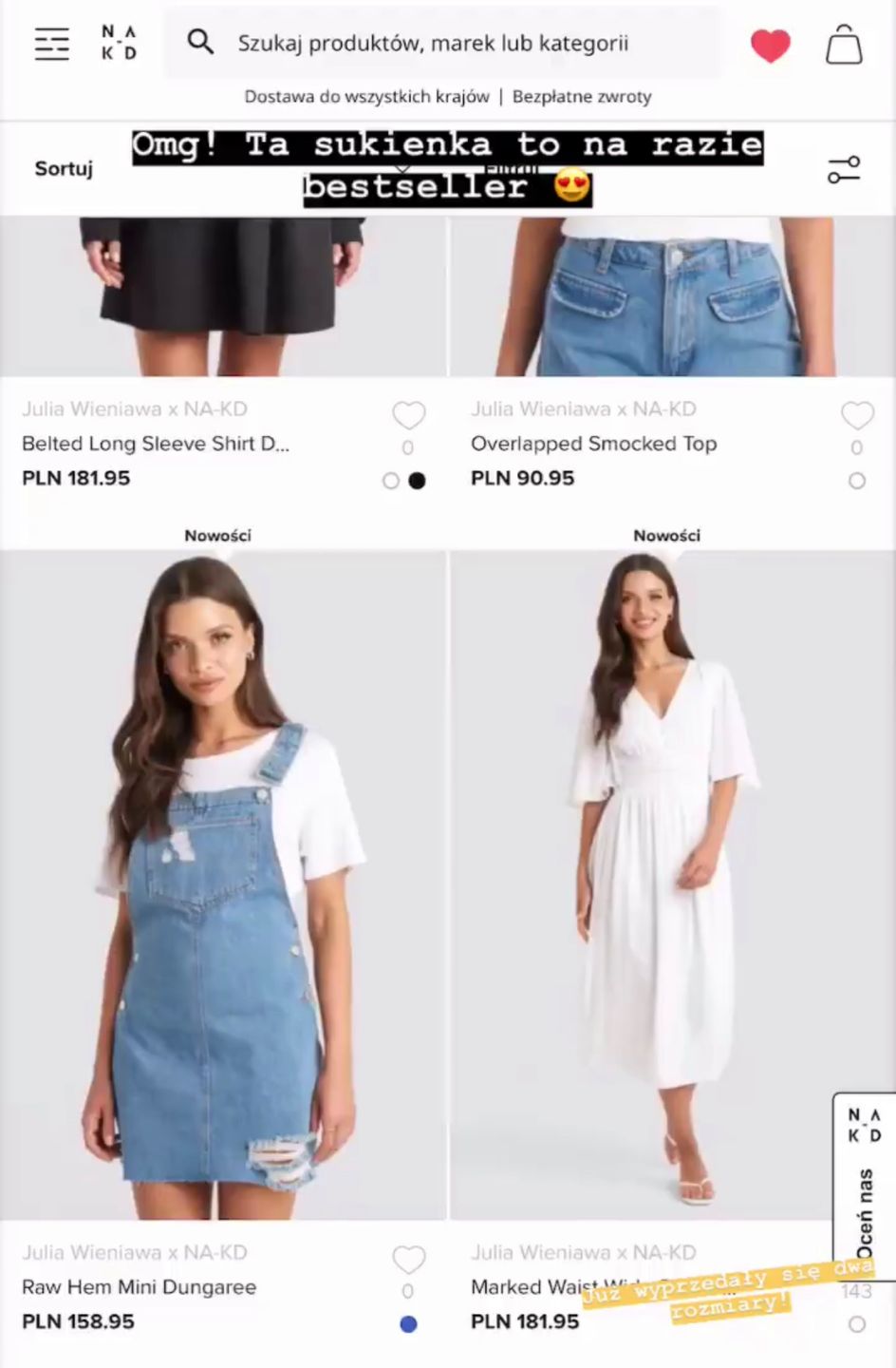 Julia Wieniawa stworzyła kolekcję ubrań