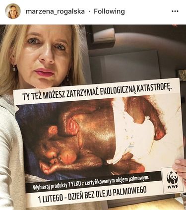 Marzena Rogalska - Dzień bez oleju palmowego, akcja WWF Polska