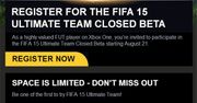 Beta-testy FIFA 15 Ultimate Team tylko na konsolach Microsoftu?