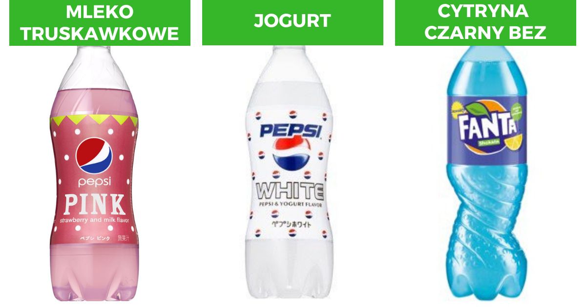 18 zaskakujących smaków kultowych napojów. Spróbowałbyś jogurtowej Pepsi?