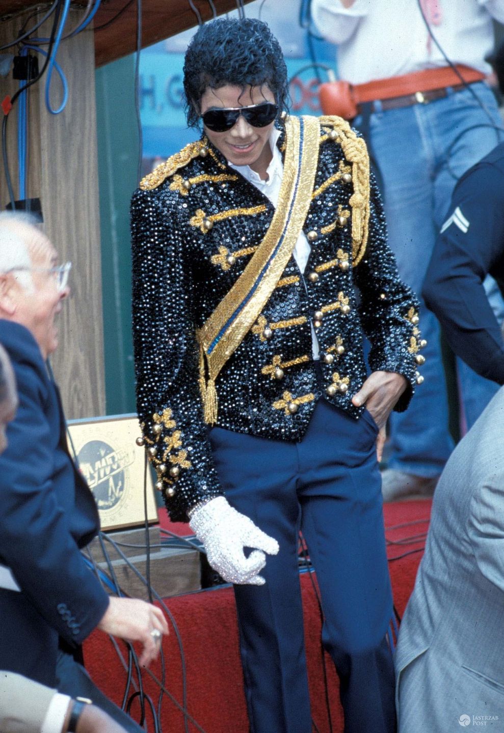 Michael Jackson, odsłania swoją gwiazdę w Alei Gwiazd w Hollywood, sierpień 1984 (fot. ONS)