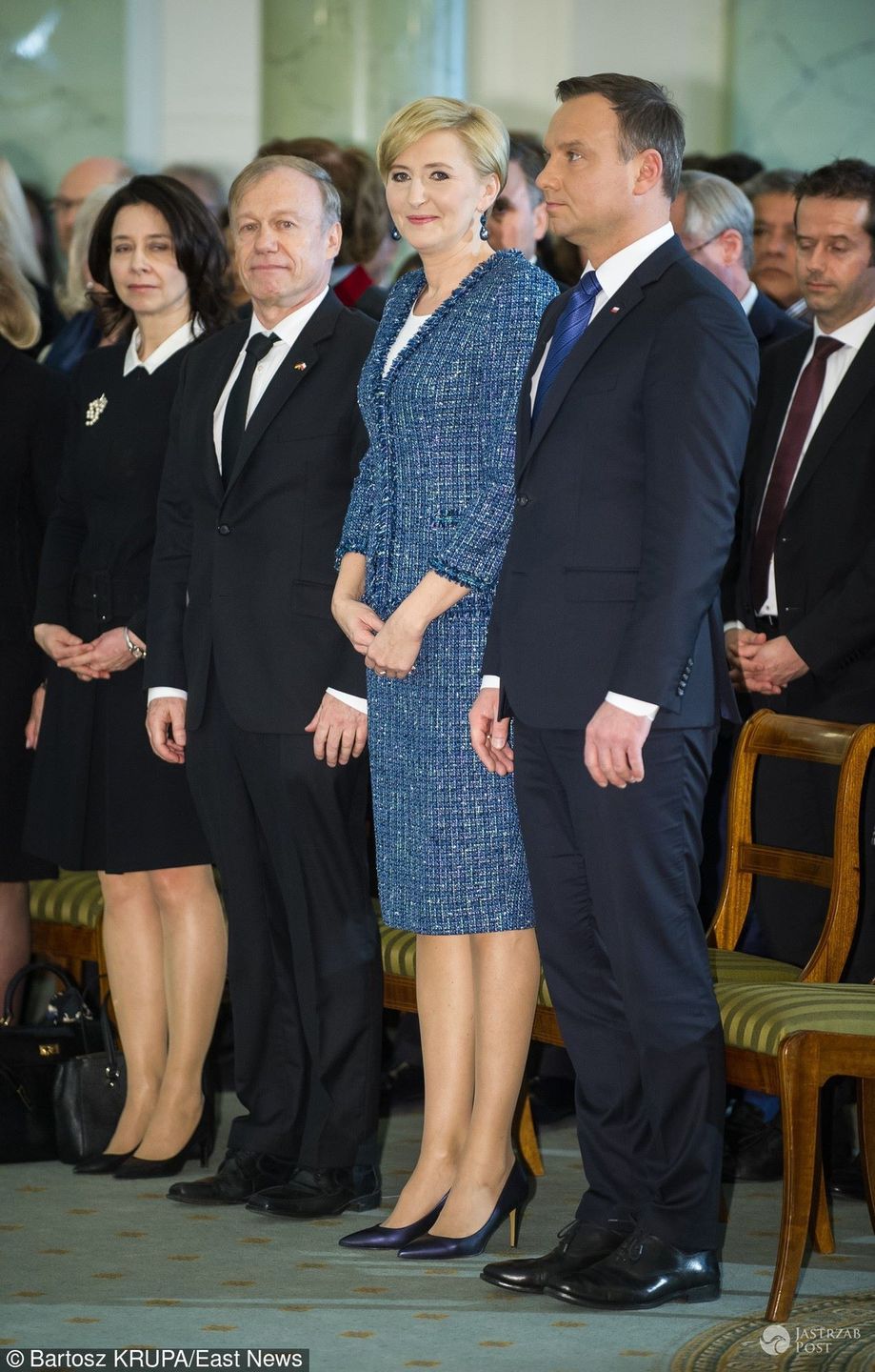 Agata i Andrzej Dudowie na spotkaniu z orkiestrą symfoniczną