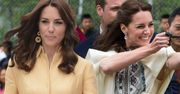 Księżna Kate w Bhutanie w dwóch stylizacjach. W tym żółtym płaszczu pojawiła się już wcześniej