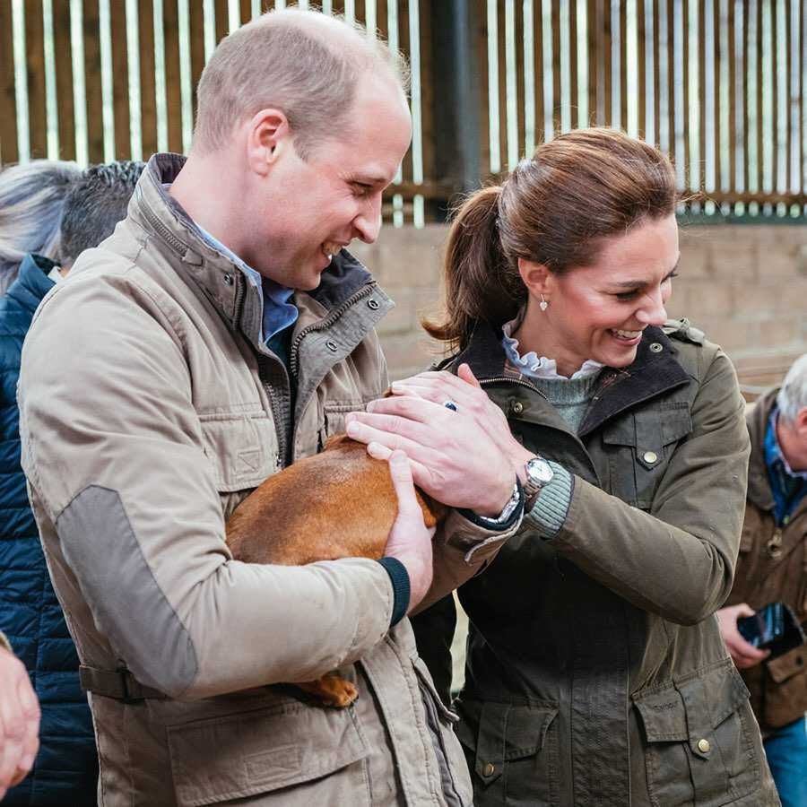 Księżna Kate i William na farmie owiec