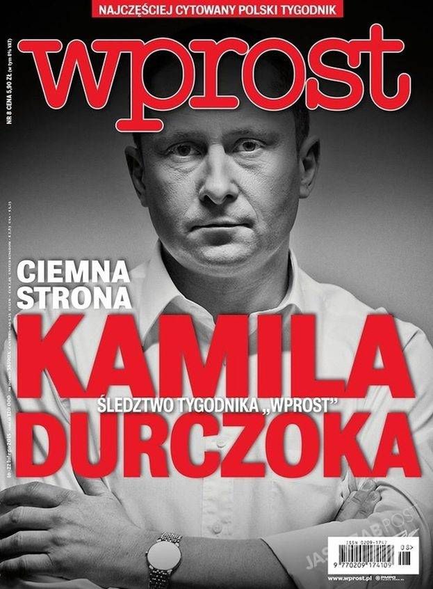 Kamil Durczok na okładce "Wprost"