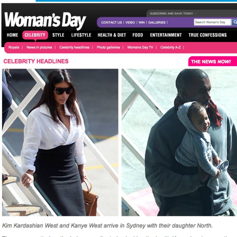Kanye West, Kim Kardashian
Fotograia: screen z womansday.com.au