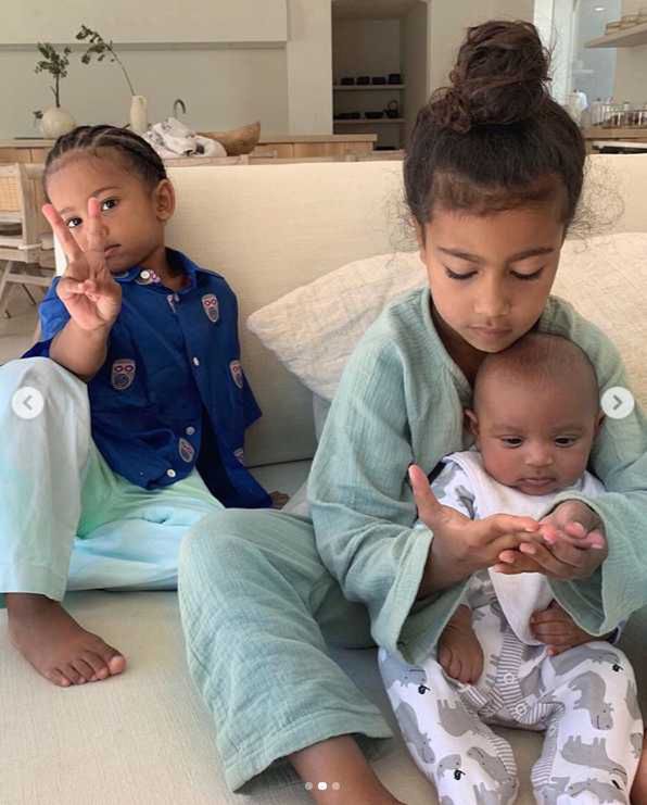 Saint West North West, Psalm West - Kim Kardashian Instagram