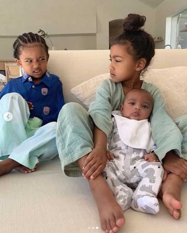 Saint West North West, Psalm West - Kim Kardashian Instagram