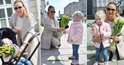 Joanna Kurska z córeczką uczciły pamięć o Marii Kaczyńskiej. Pojawiły się razem pod Pałacem Prezydenckim