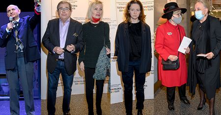 Gwiazdy na premierze sztuki "Pan Hoho": Krystyna Janda, Emilia Krakowska, Janusz Gajos