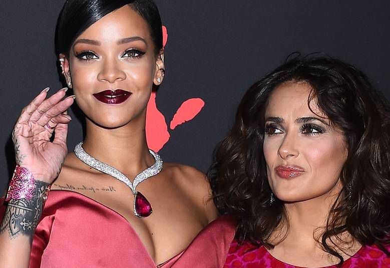 Rihanna i Salma Hayek pozują razem do zdjęć!