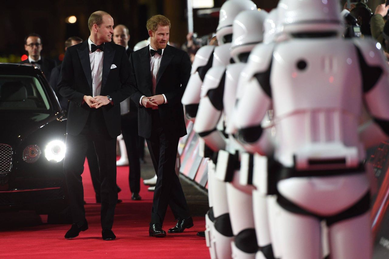 Książę Harry i książę William na premierze filmu Gwiezdne Wojny