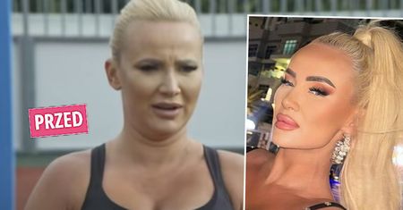 Izabela Macudzińska w skórzanej mini z rozcięciami. Teraz widać, jak bardzo schudła