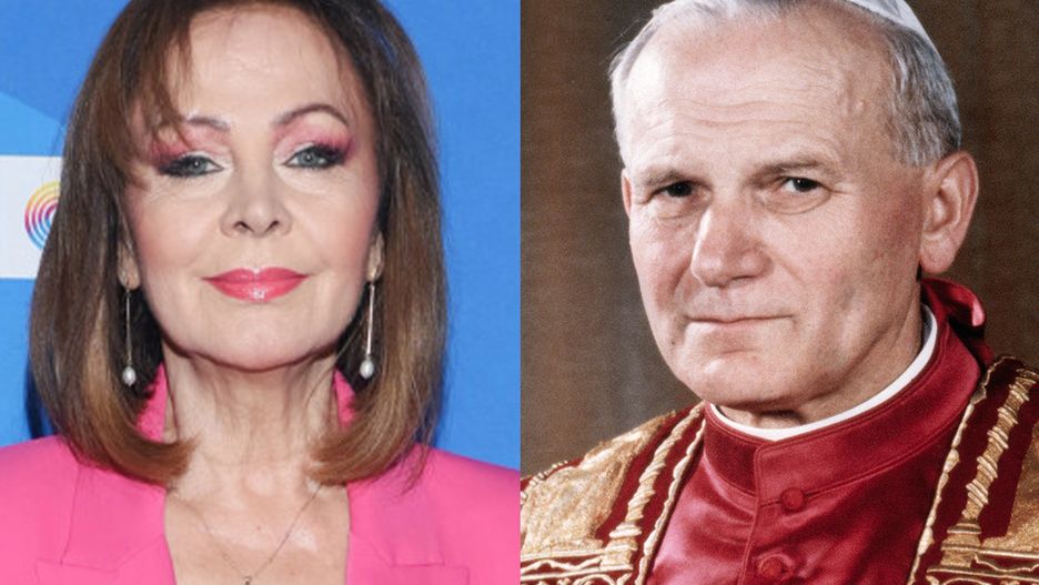 Izabela Trojanowska i Jan Paweł II (fot. EastNews i GettyImages)