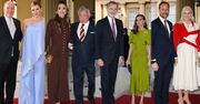 Rania, Letizia, Charlene, Mette-Marit... Która najpiękniejsza? Koronowane głowy na przyjęciu u Karola III